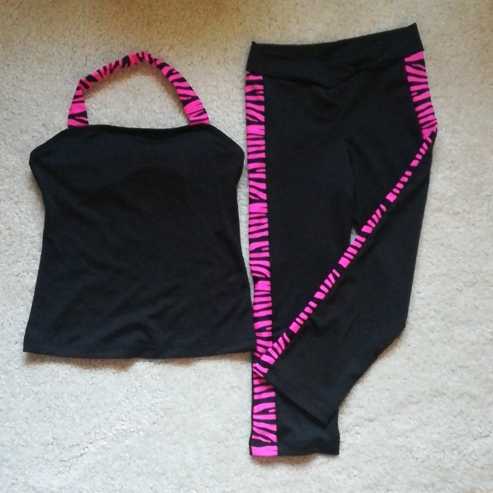 Girls Dance/Athletic Halter Top and Legging Set